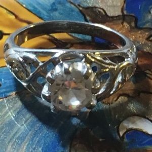 Cubic Zirconia 925 Sterling Silver Ring Size 6